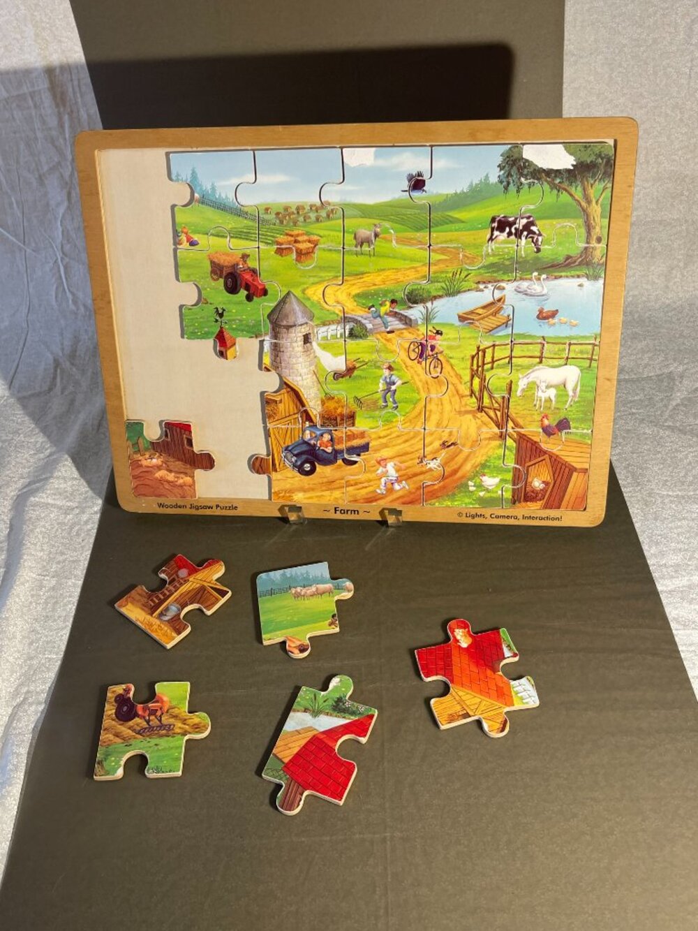 Vintage Rare Melissa & Doug Light Camera Interaction Farm 20 pc. Puzzle (2049)